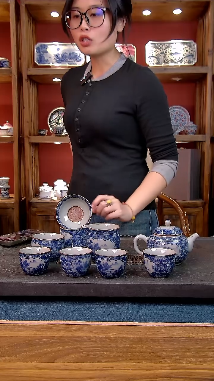 简装家用款8件套 老陶泥开片纹陶瓷茶具