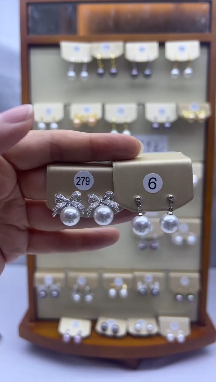 未镶嵌耳饰淡水珍珠270+6