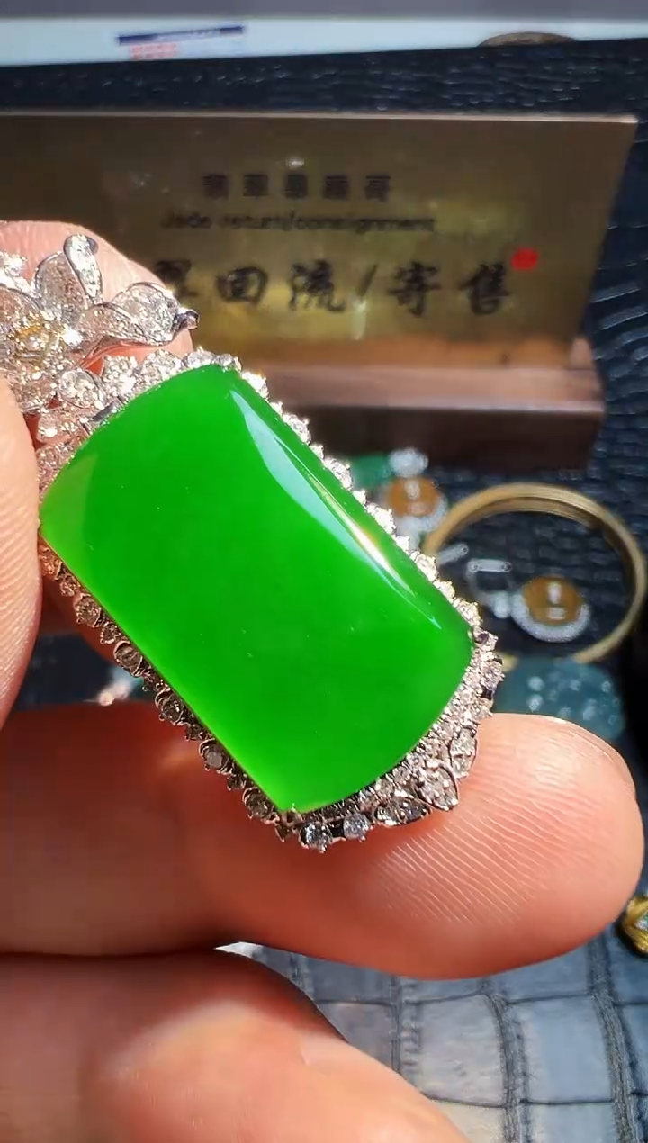 【闪购商品】翡翠颈饰18K金镶嵌翡翠回流