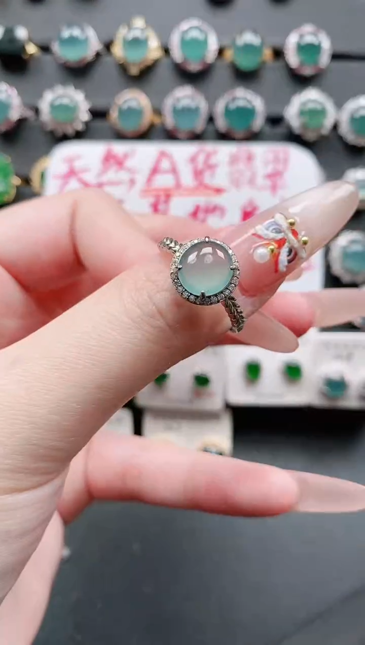 【闪购商品】翡翠戒指银S925镶嵌11111111