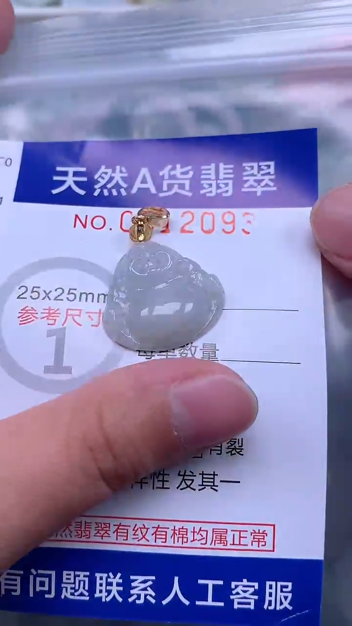 翡翠未镶嵌吊坠(不含链)1