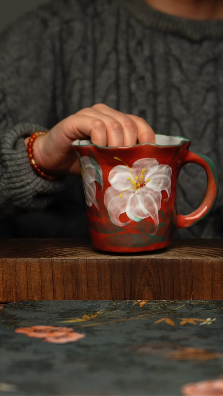 瓷片釉下彩手工手绘同款