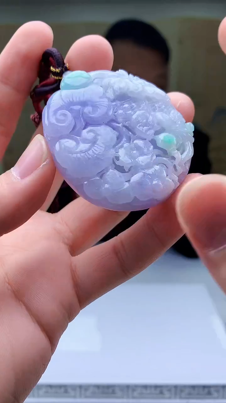 【闪购商品】定制翡翠未镶嵌4969bb-毛货挂件163