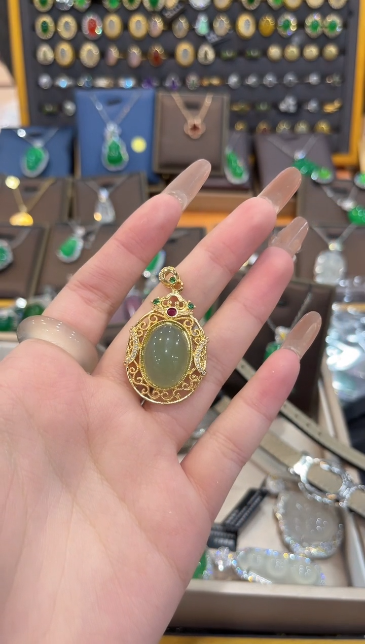 【闪购商品】岫玉吊坠(不含链)未镶嵌1