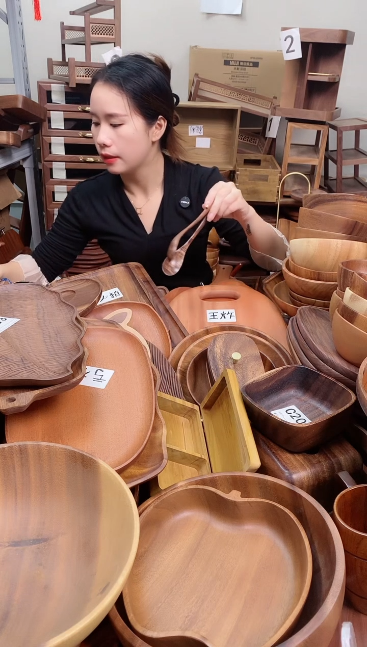 木 北美黑胡桃木勺子19*3.5cm  到手2把 