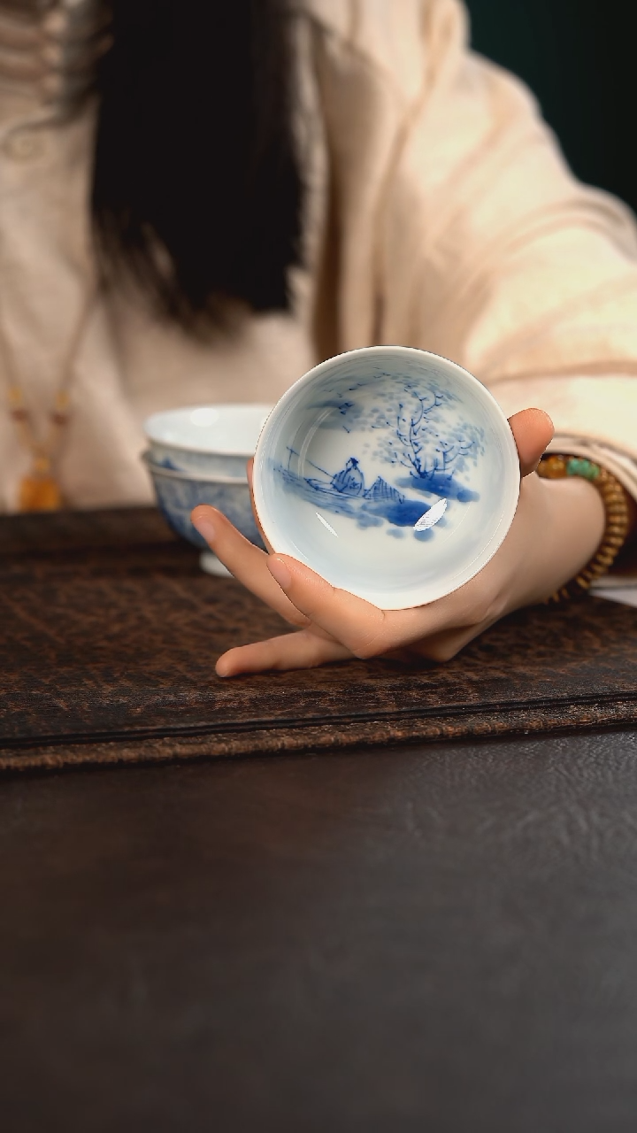 【闪购商品】杯112HLX陶瓷山水小普洱杯 