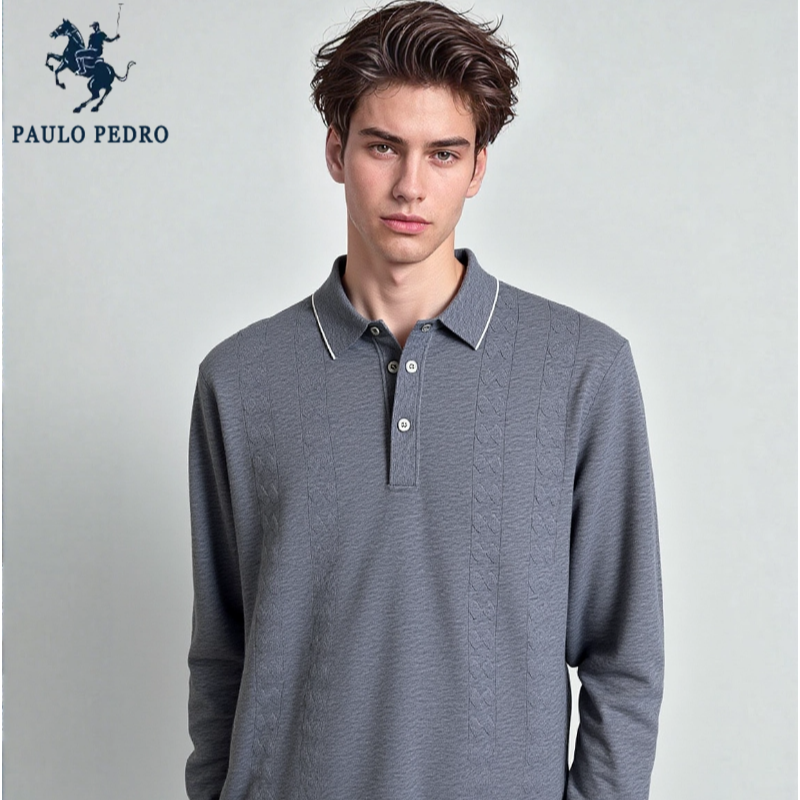 PAULO PEDRO/保罗彼得保罗彼得2025新款男士休闲纯色针织衫毛衣