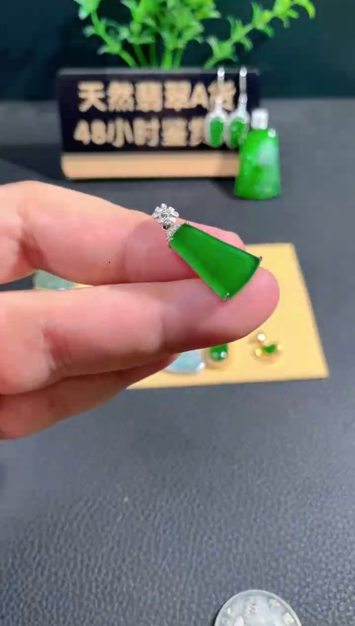 【闪购商品】翡翠颈饰18K金镶嵌翡翠