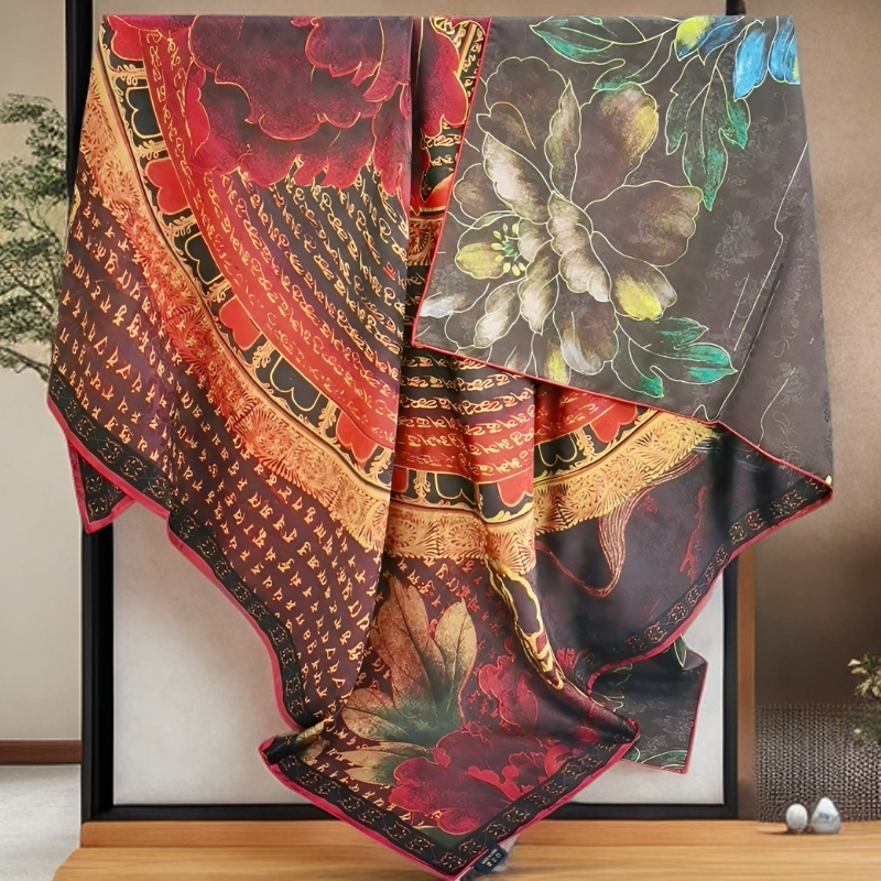 上海故事C10捡漏双面双色140cm倾国倾城方巾香云老料贵气长辈礼物