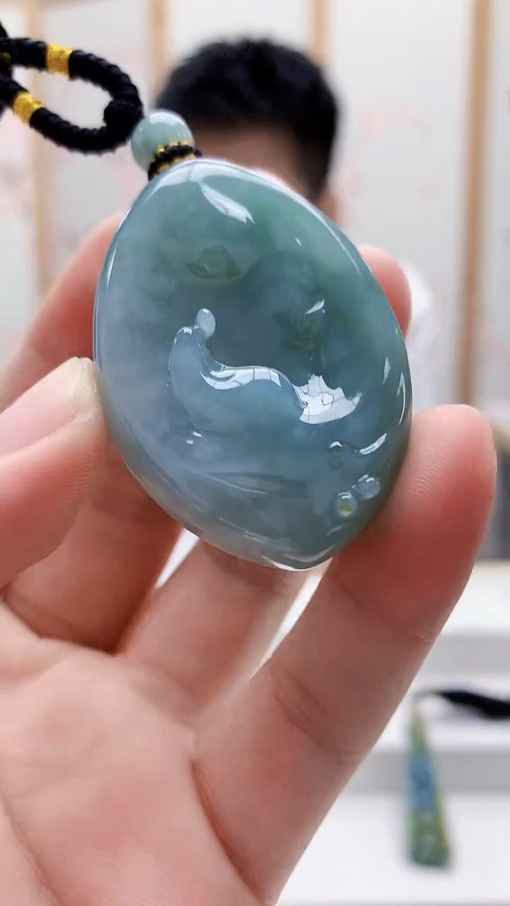 未镶嵌定制翡翠5028bb-毛货挂件8