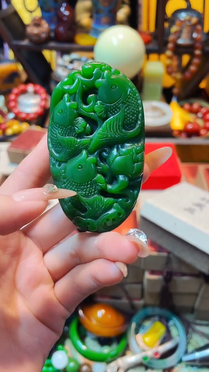 【闪购商品】和田玉（碧玉）挂件未镶嵌主播推荐主播推荐