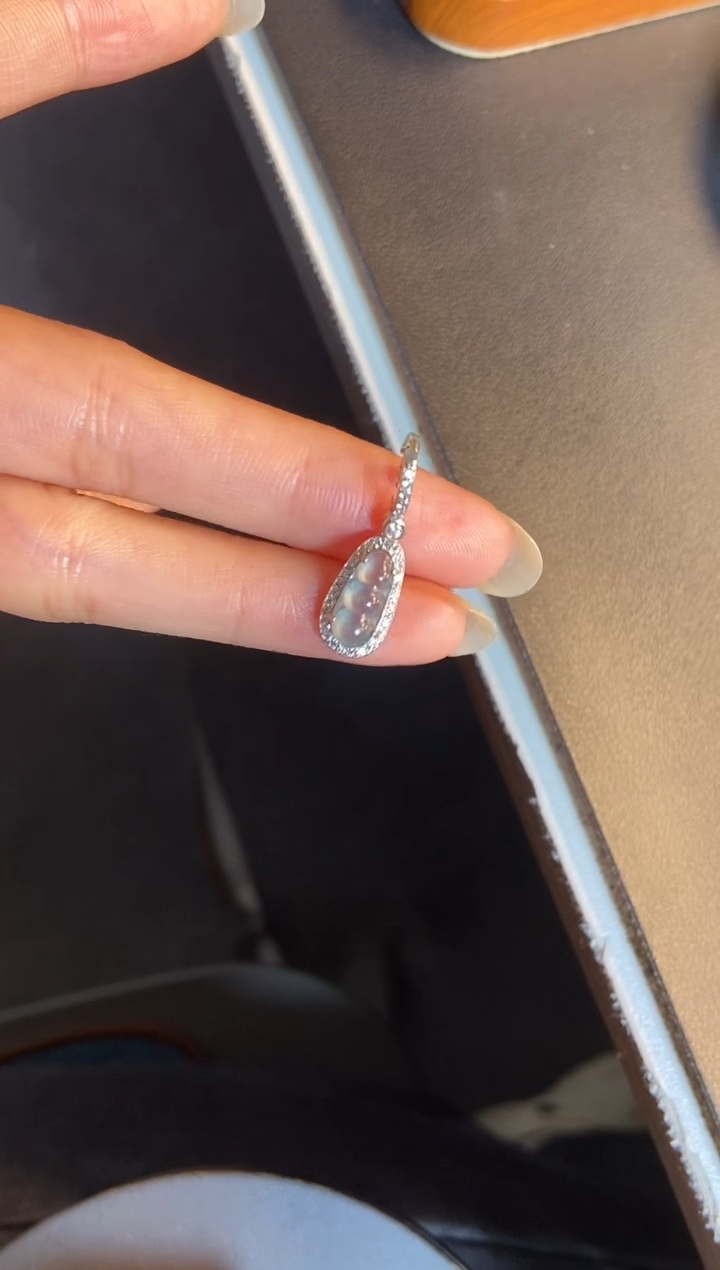 吊坠(不含链)银S925镶嵌翡翠1