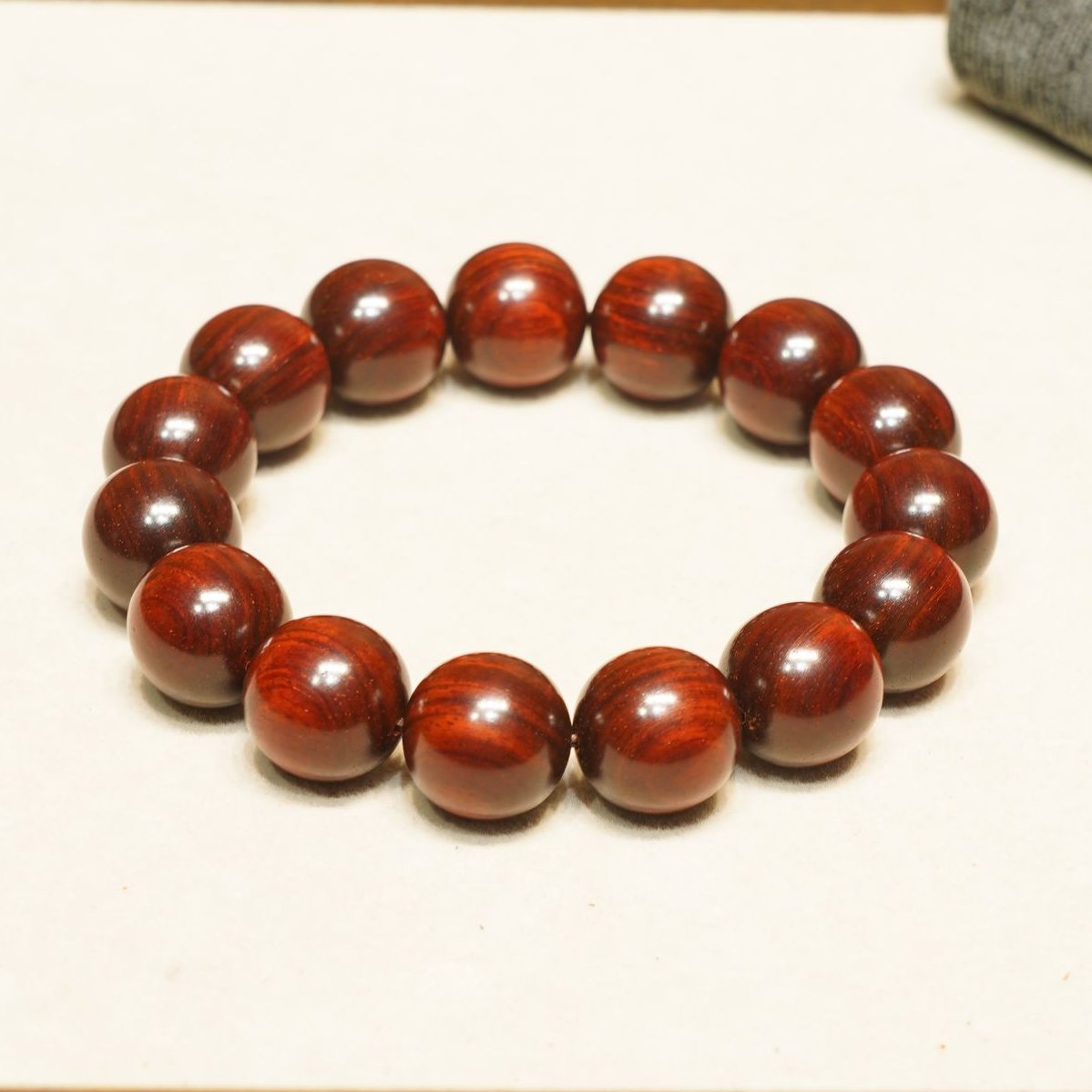 印度小叶紫檀帝王泥高油密极润1.5尺寸 无胶无蜡原生态