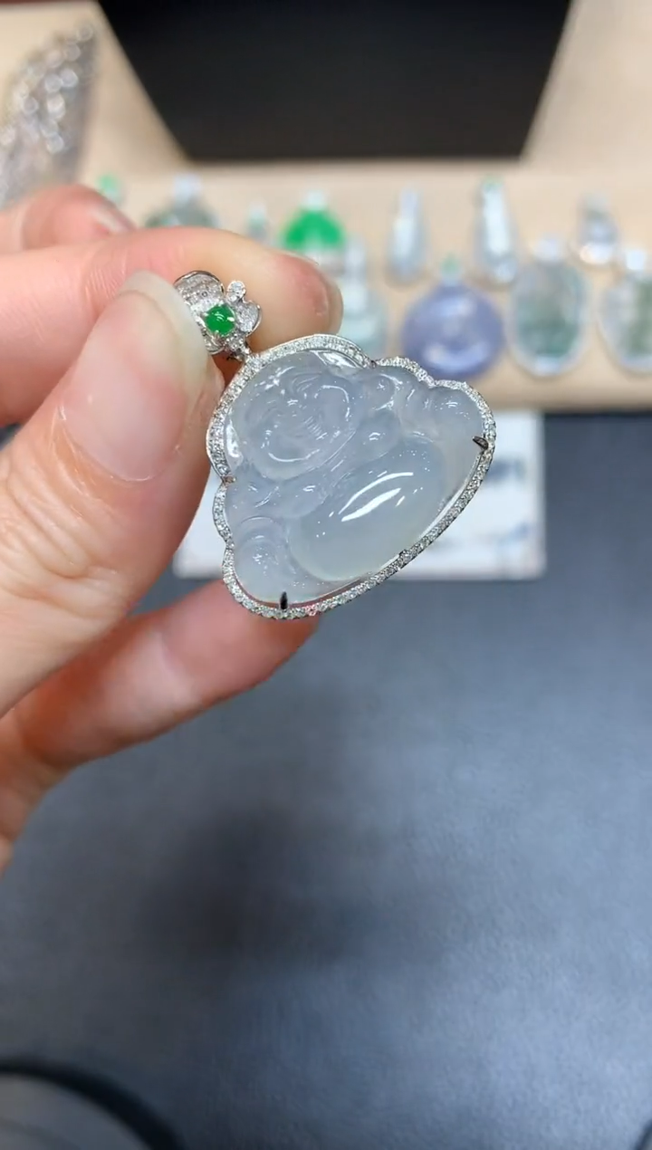 【闪购商品】翡翠颈饰18K金镶嵌【无服务费