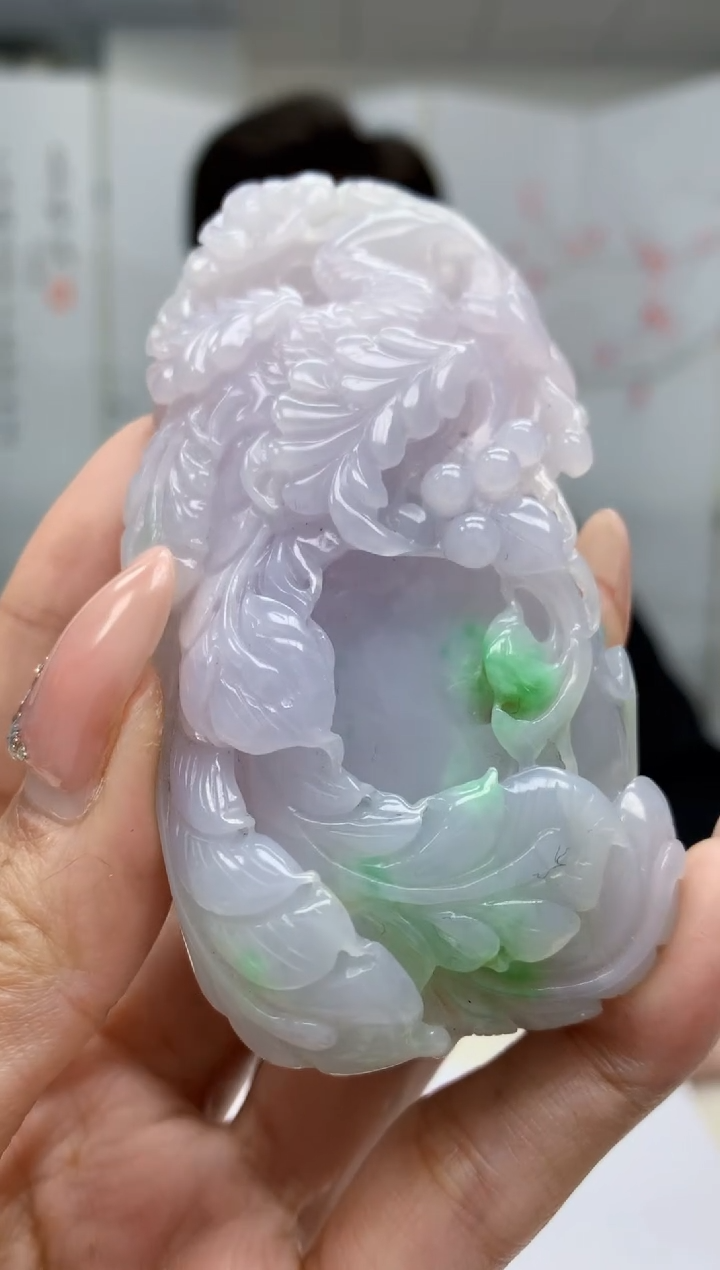 【闪购商品】定制翡翠未镶嵌4917MM-毛货挂件87