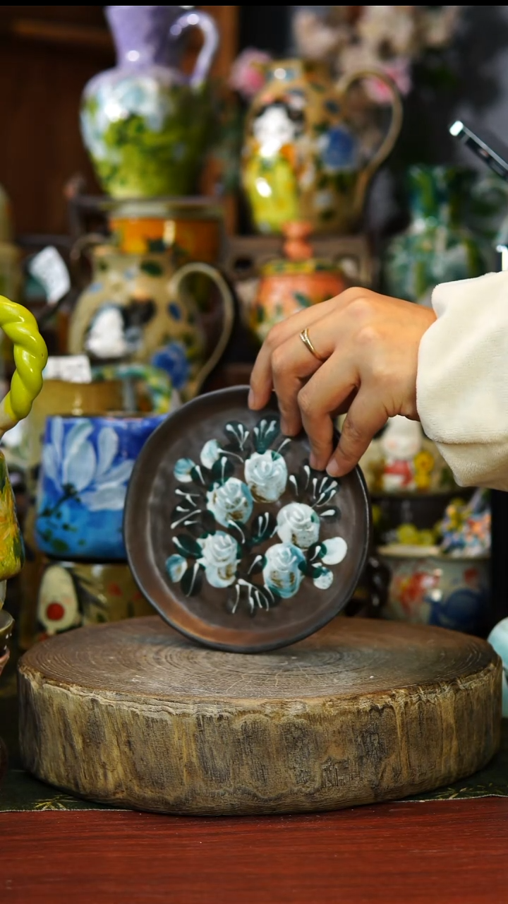 陶瓷234景德镇手工高温釉下彩