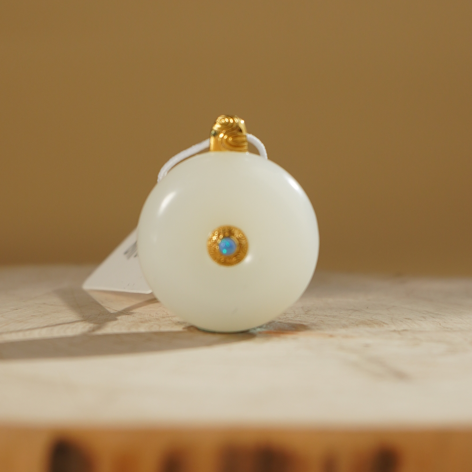 HE50110和田玉白玉平安扣吊坠