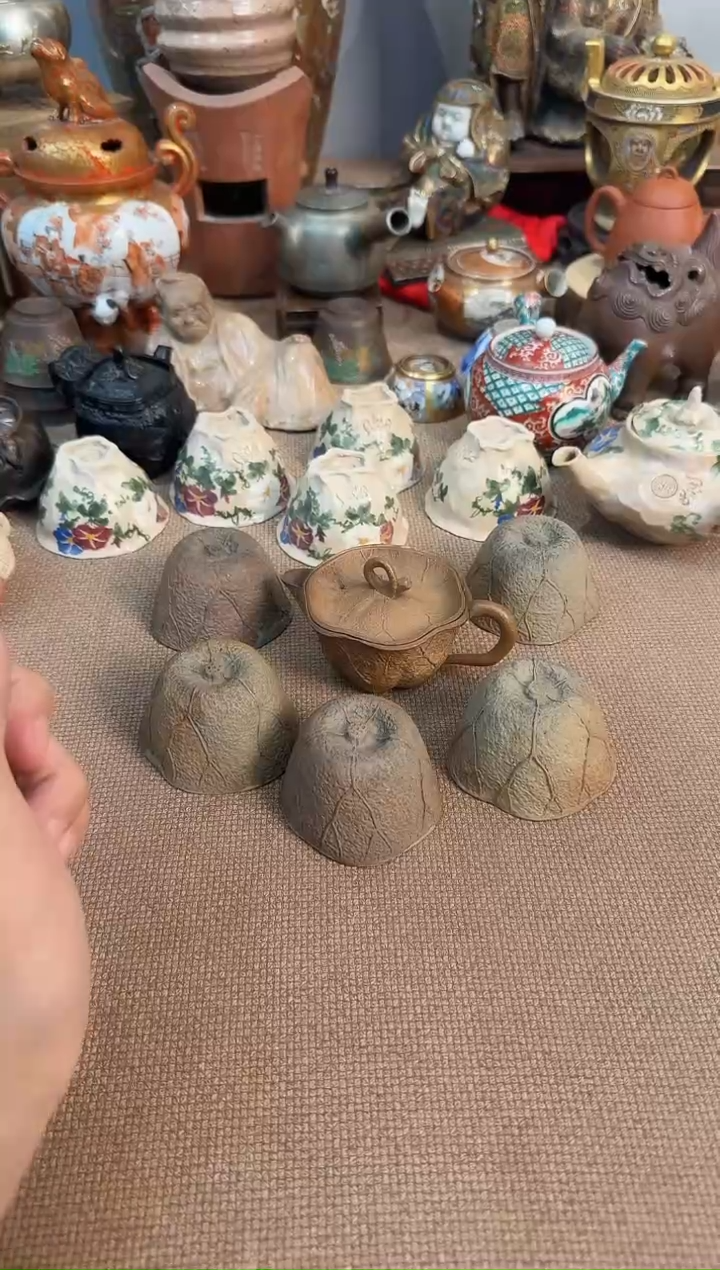 荷叶器型茶具套啊啊