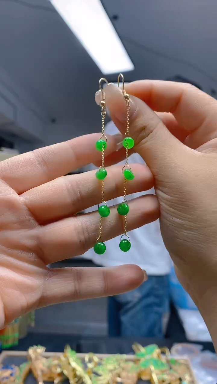 【闪购商品】翡翠耳饰合金209翡翠耳钩