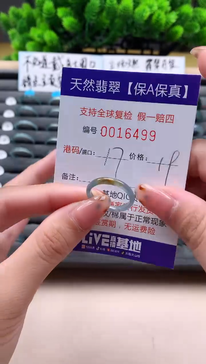 未镶嵌戒指翡翠天然  16499