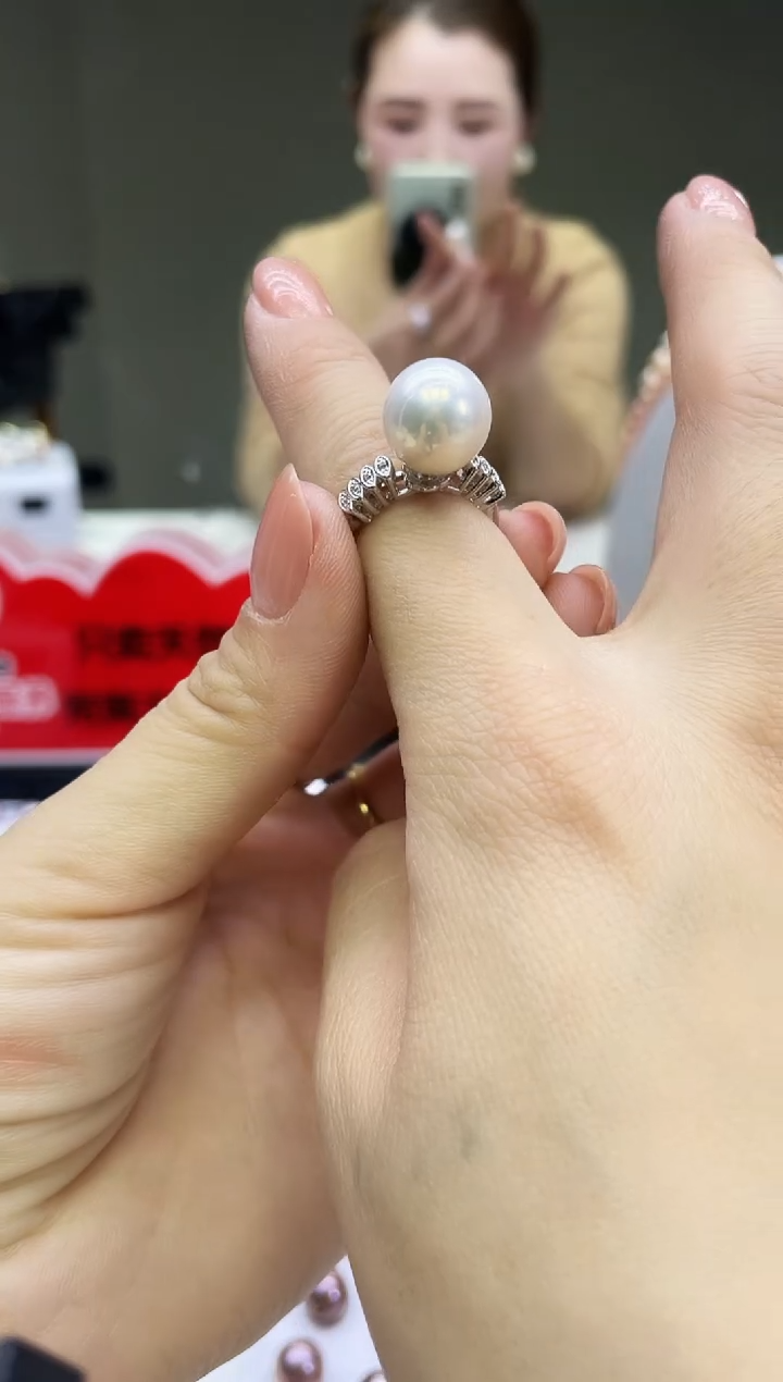 未镶嵌戒指淡水珍珠白色系　戒指