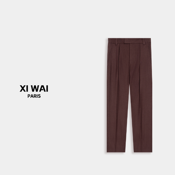 高级男装 冬季新品25s男士羊毛混纺面料商务中腰直筒休闲裤 0008