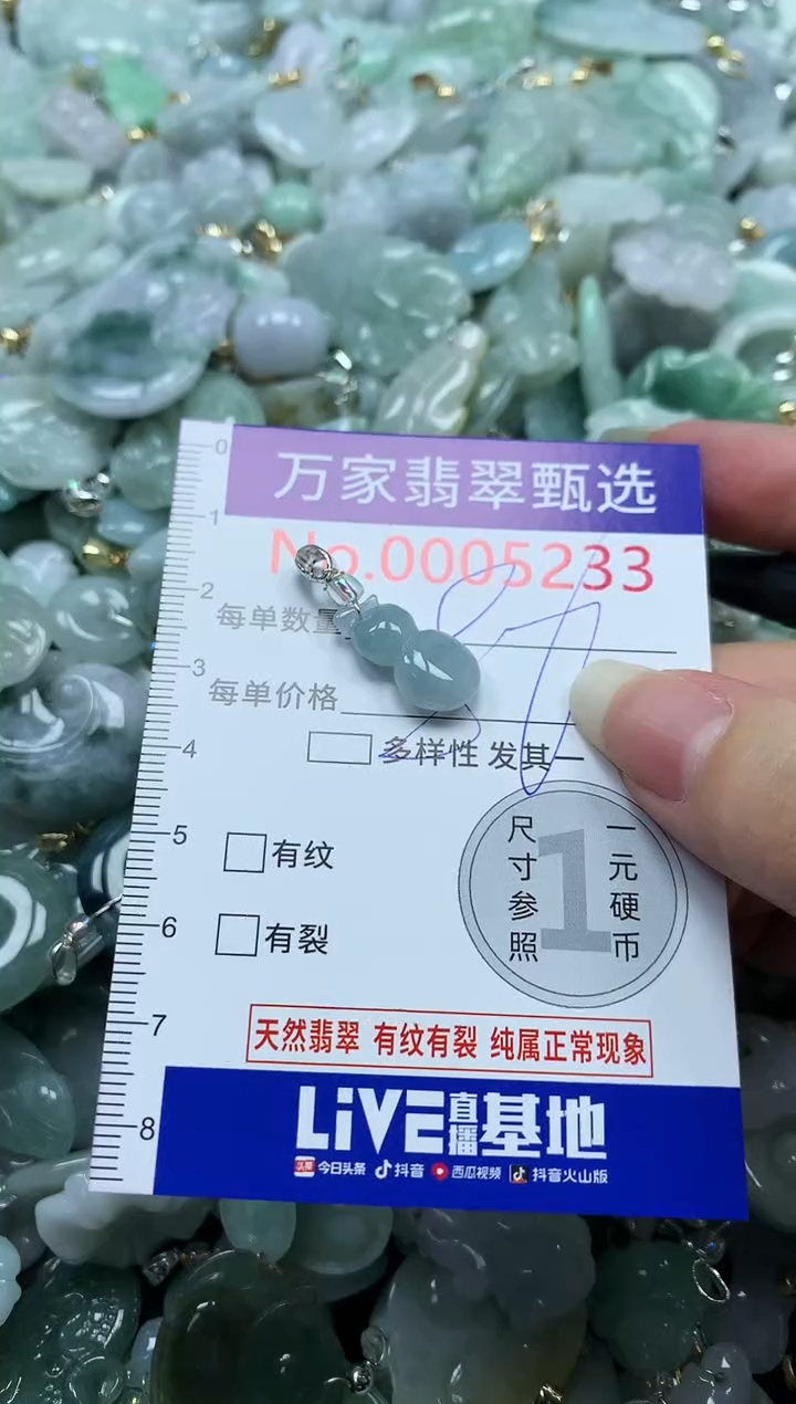 吊坠(不含链)未镶嵌翡翠5233