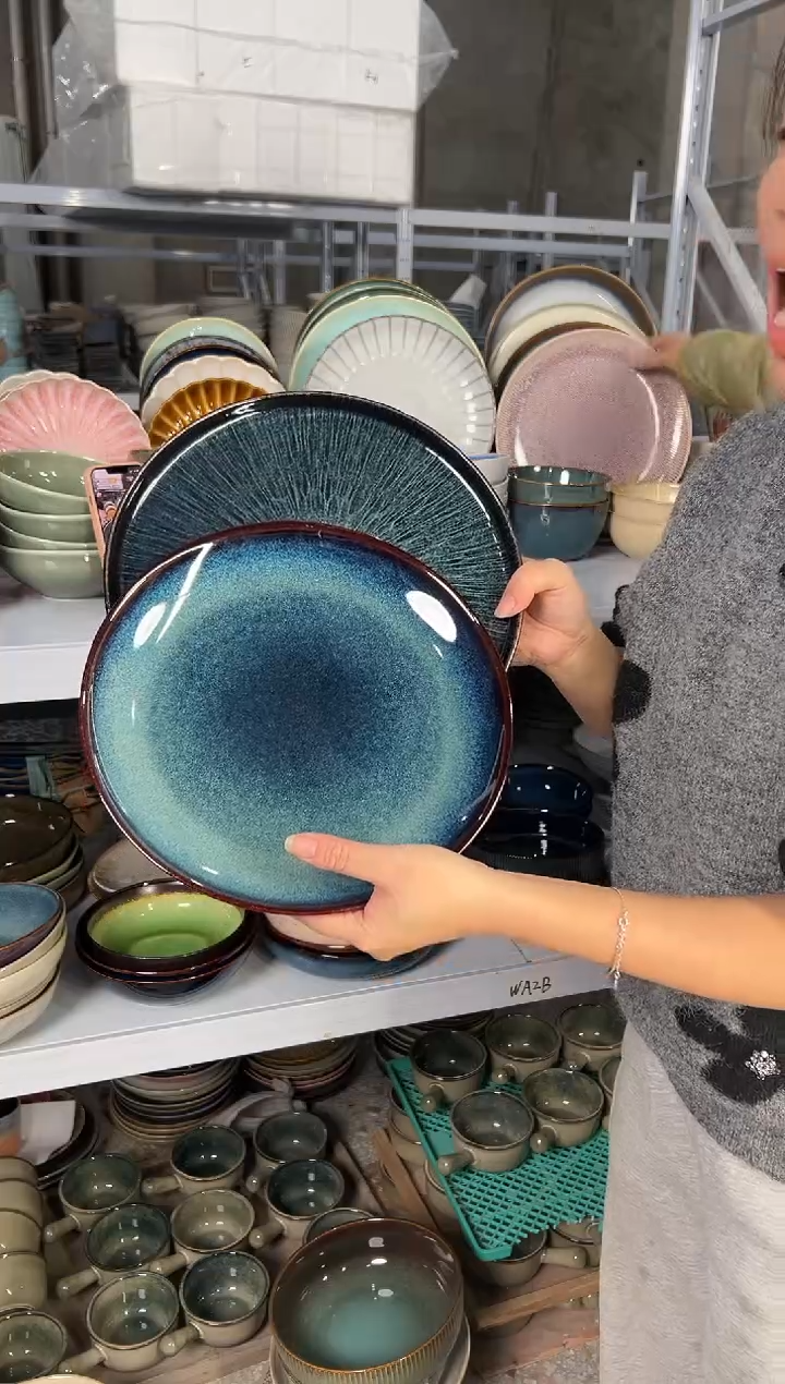 陶瓷外贸尾货瑕疵满20包邮X2大盘