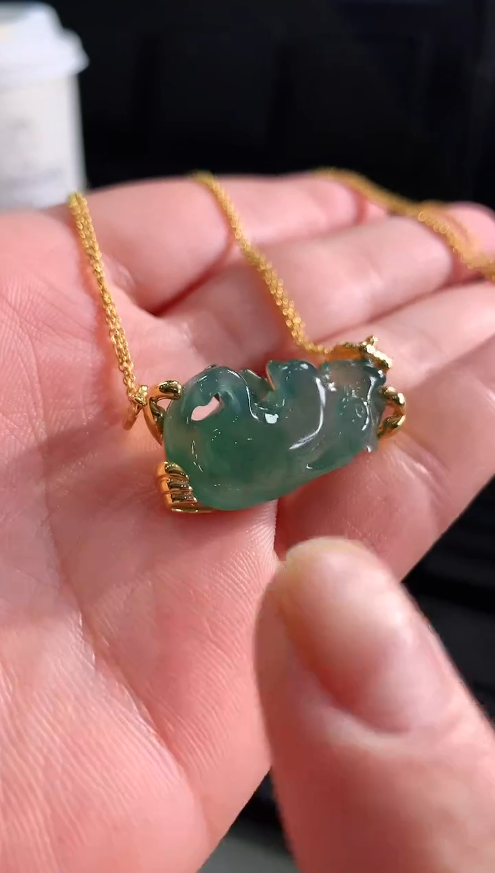 【闪购商品】翡翠颈饰18K金镶嵌颈饰