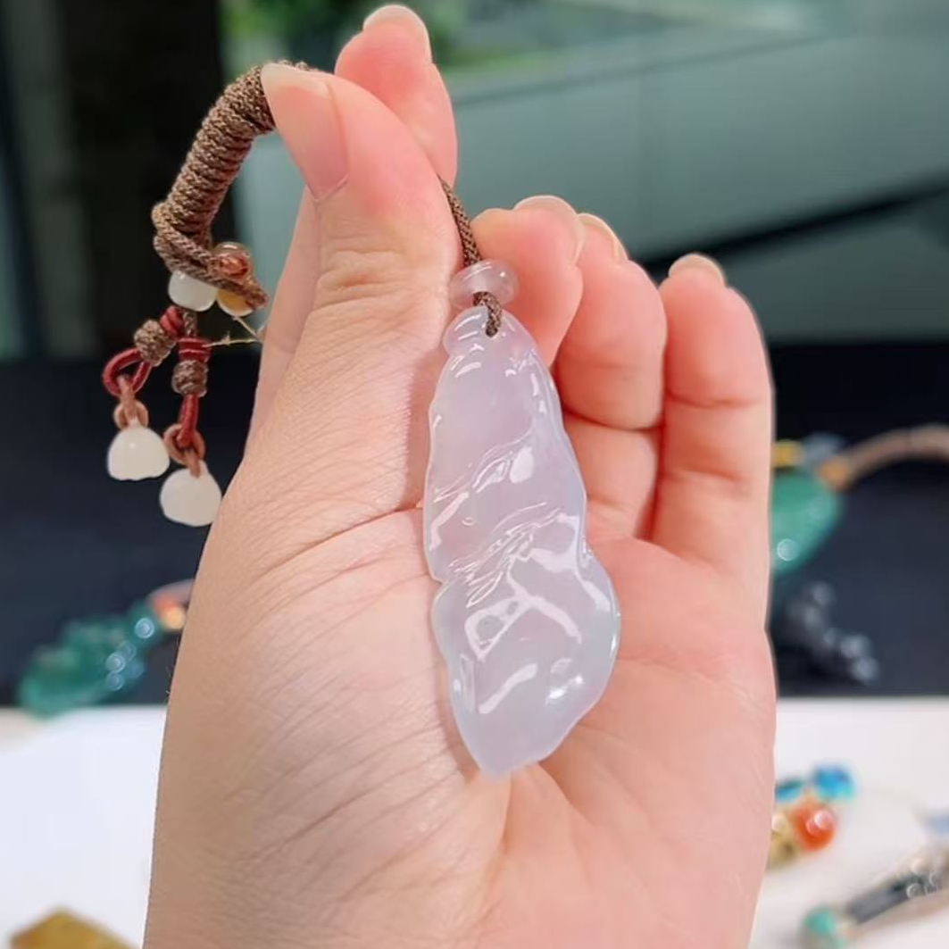 【庄家翡翠】玉兰花挂件