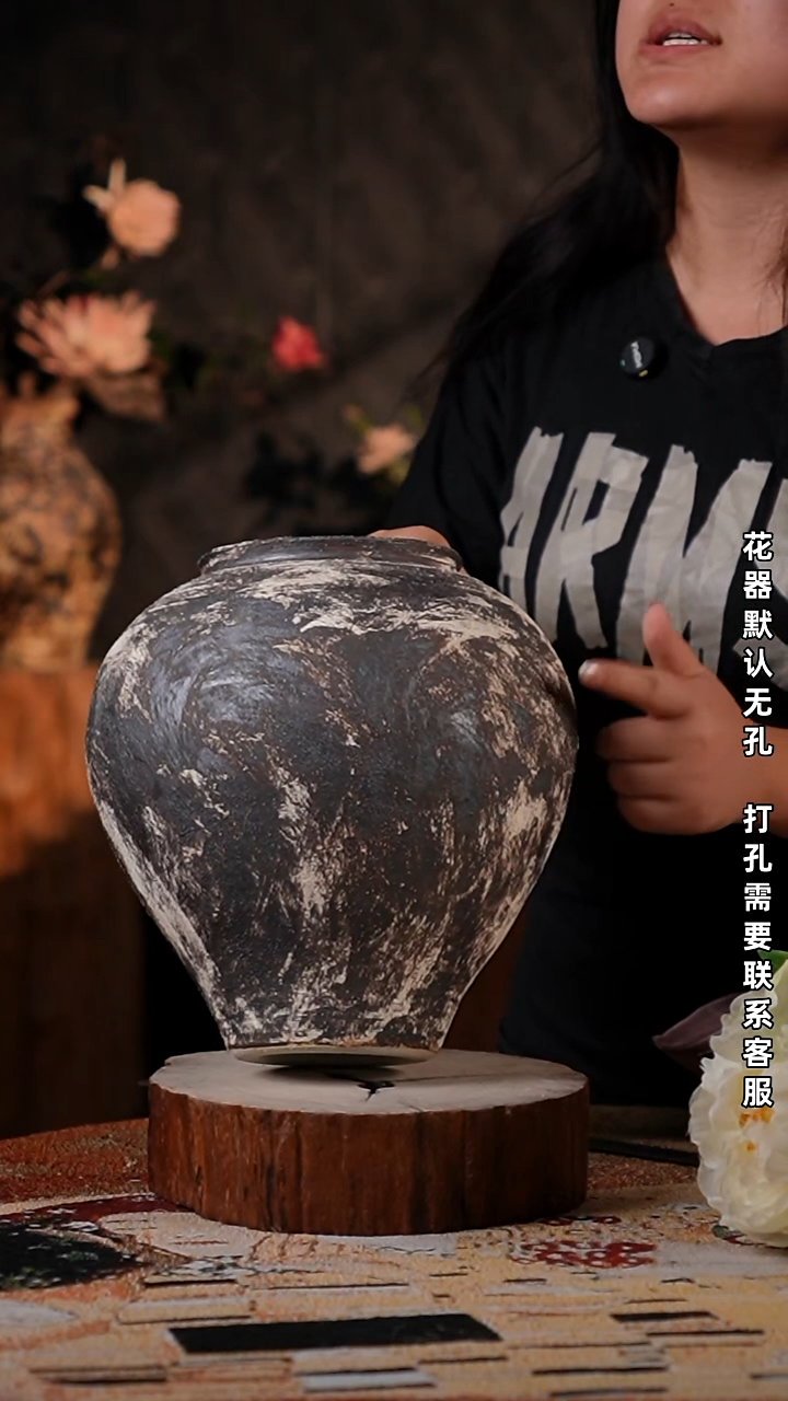 摆件景德镇精品陶瓷 口13 高29