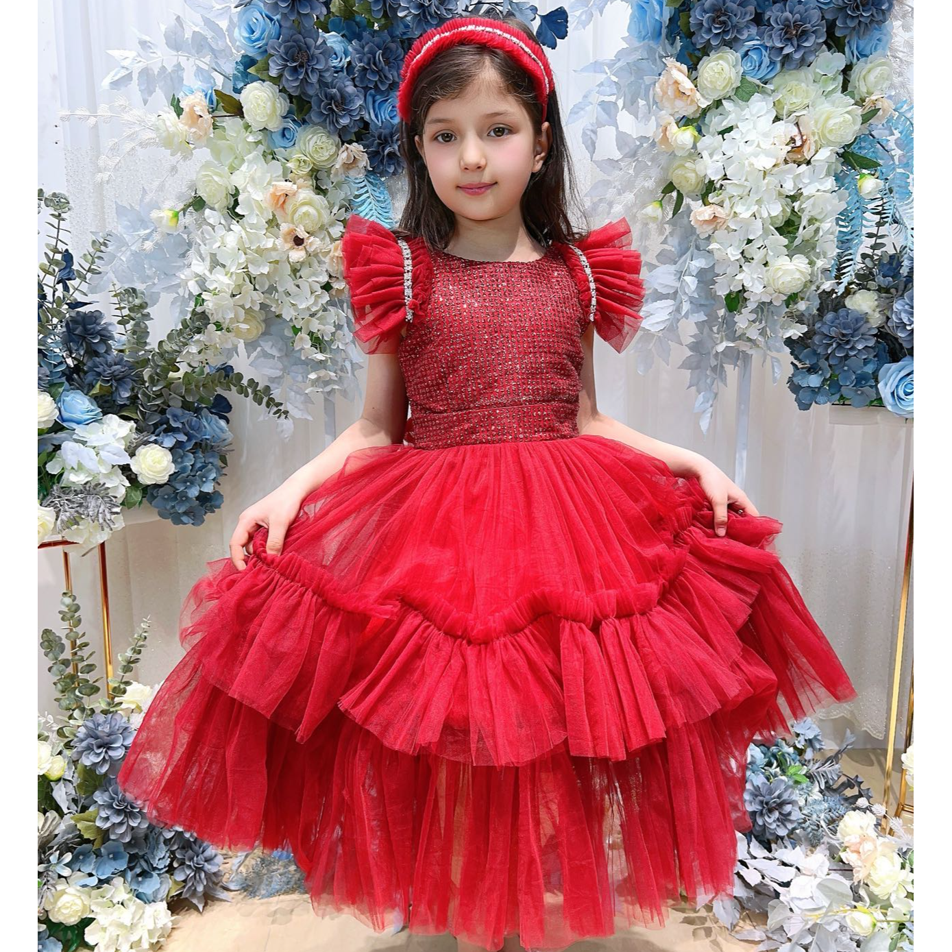 女公主裙连衣裙儿童女童礼服裙礼服蓬蓬裙裙子夏季蓬蓬纱39890