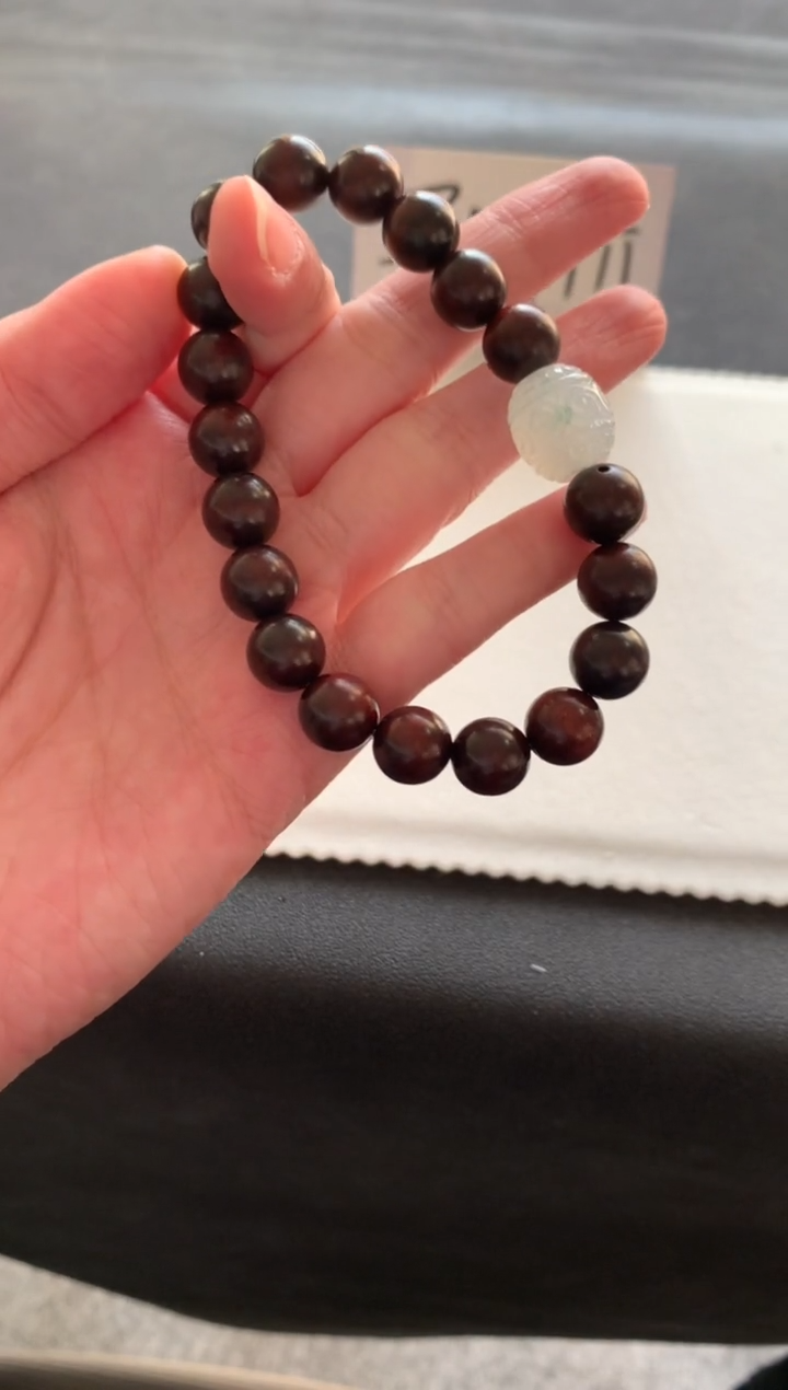 【闪购商品】翡翠手串未镶嵌翡翠紫檀手串F816