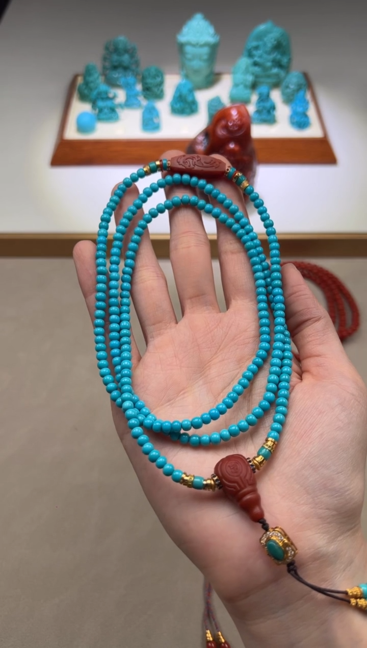 【闪购商品】绿松石手串手串18K金镶嵌手串手串