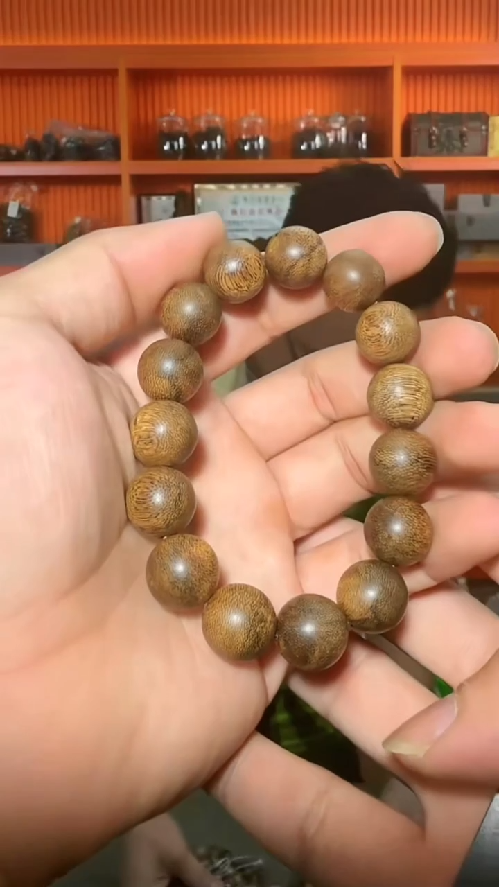 沉香手串153号单圈黑油阁1.4多样性发一