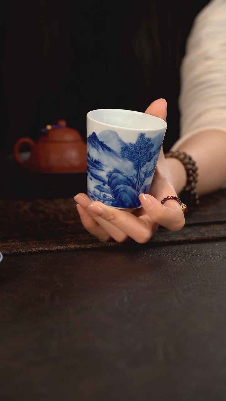 【闪购商品】杯微瑕HLX陶瓷重工山水可乐杯 随机