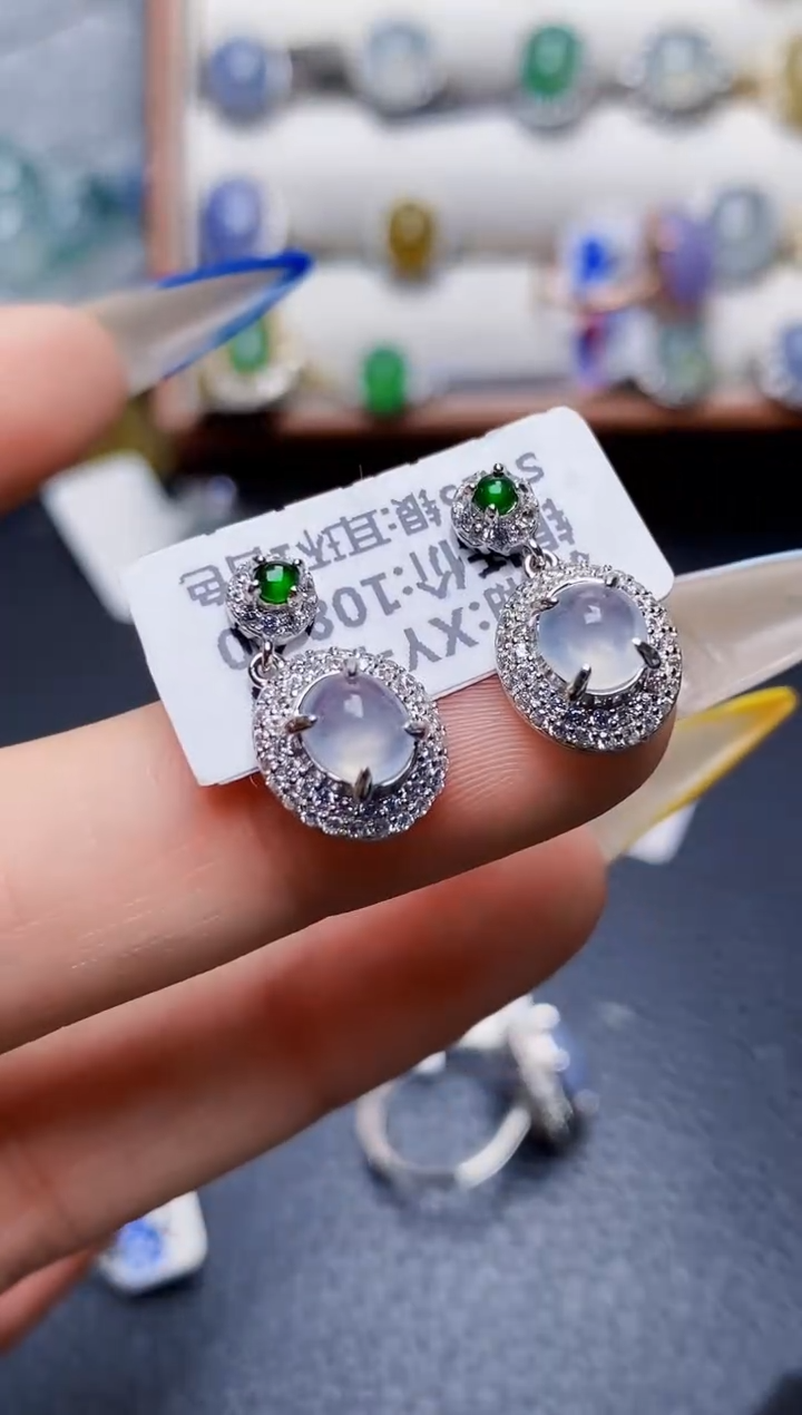 银S925镶嵌戒指翡翠1228