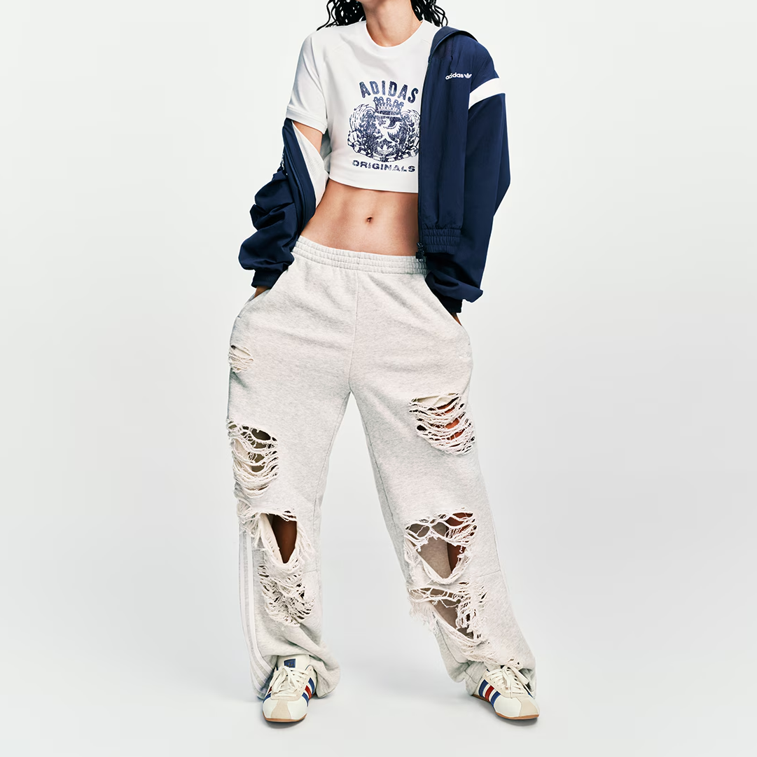 adidas/阿迪达斯三叶草DISTRESSED JOGGER 夏季纯棉运动裤KC8822 