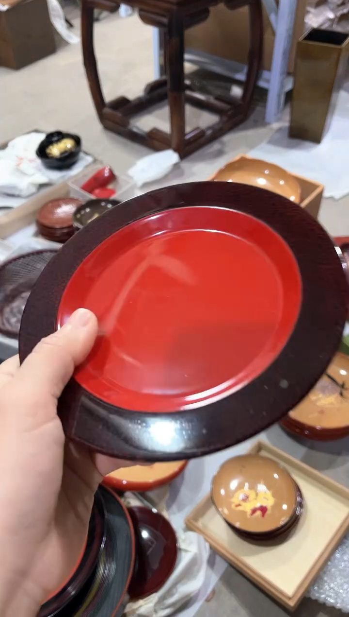 实木 鱼子工艺 大漆 15cm 