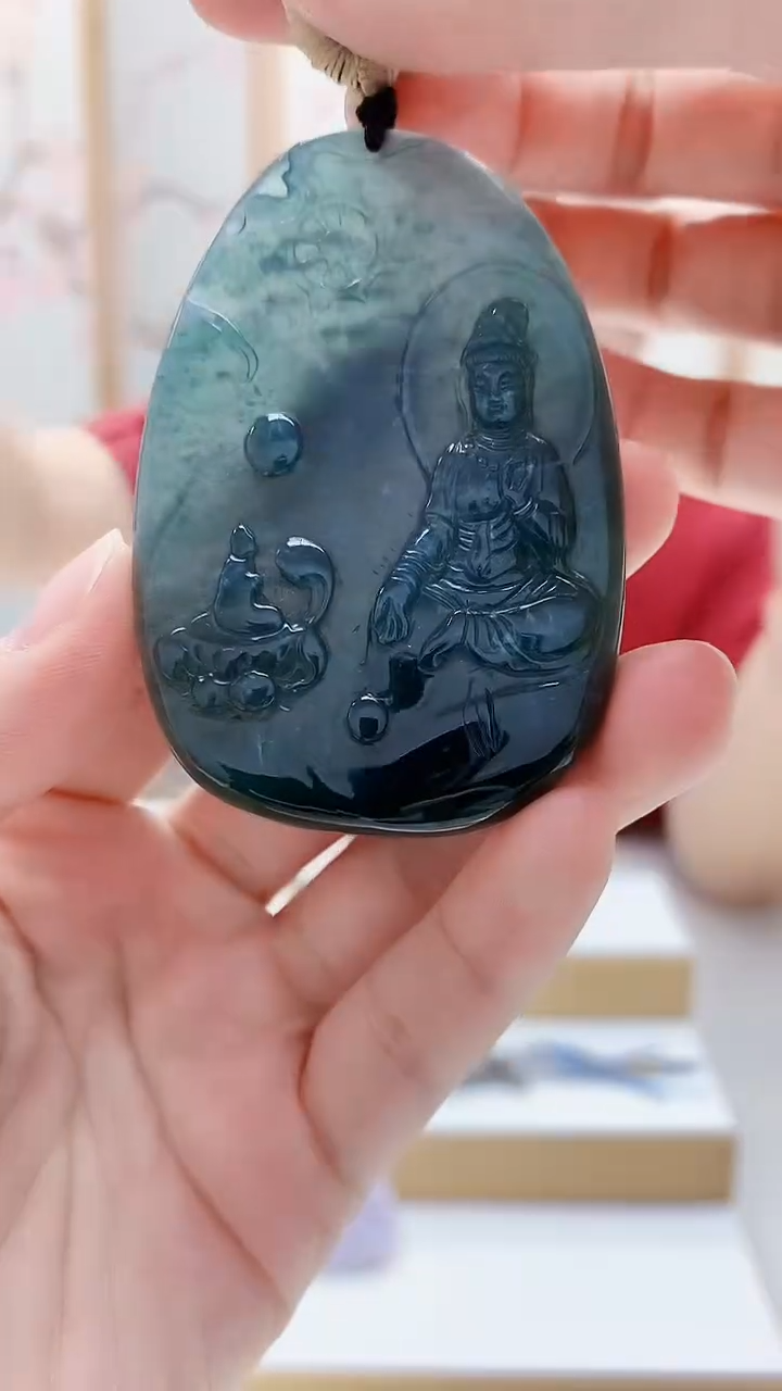 未镶嵌定制翡翠5167lr-毛货挂件71