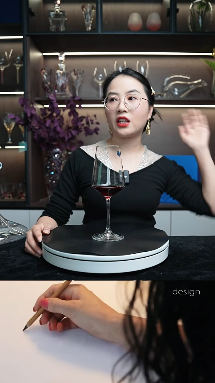 水晶宽口款红酒杯6支