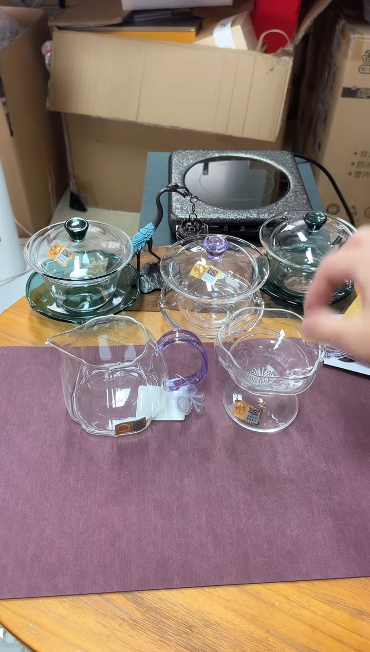 予乐茶漏透紫金+倾妍茶海浅紫+清禾杯浅紫