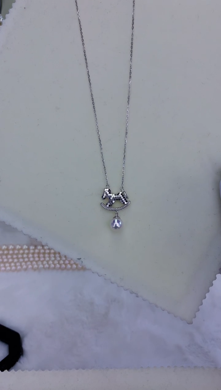 银S925镶嵌饰品海水珍珠设计款套链