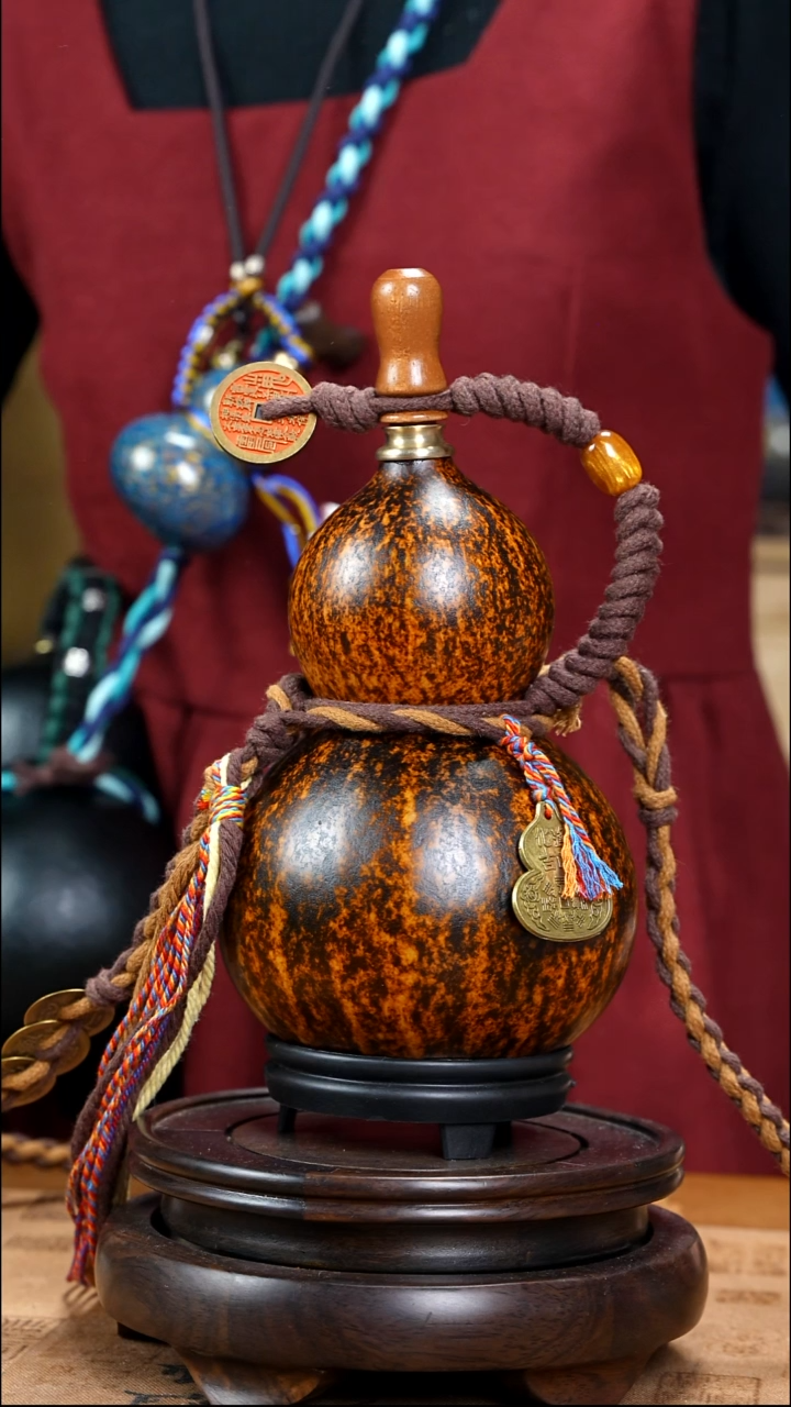 XX028藏绳款大漆酒葫芦（现货现发）