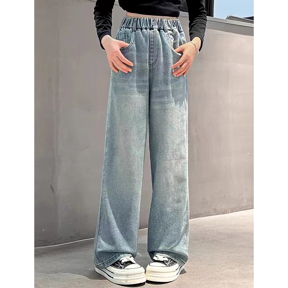 春秋款女童直筒牛仔裤709