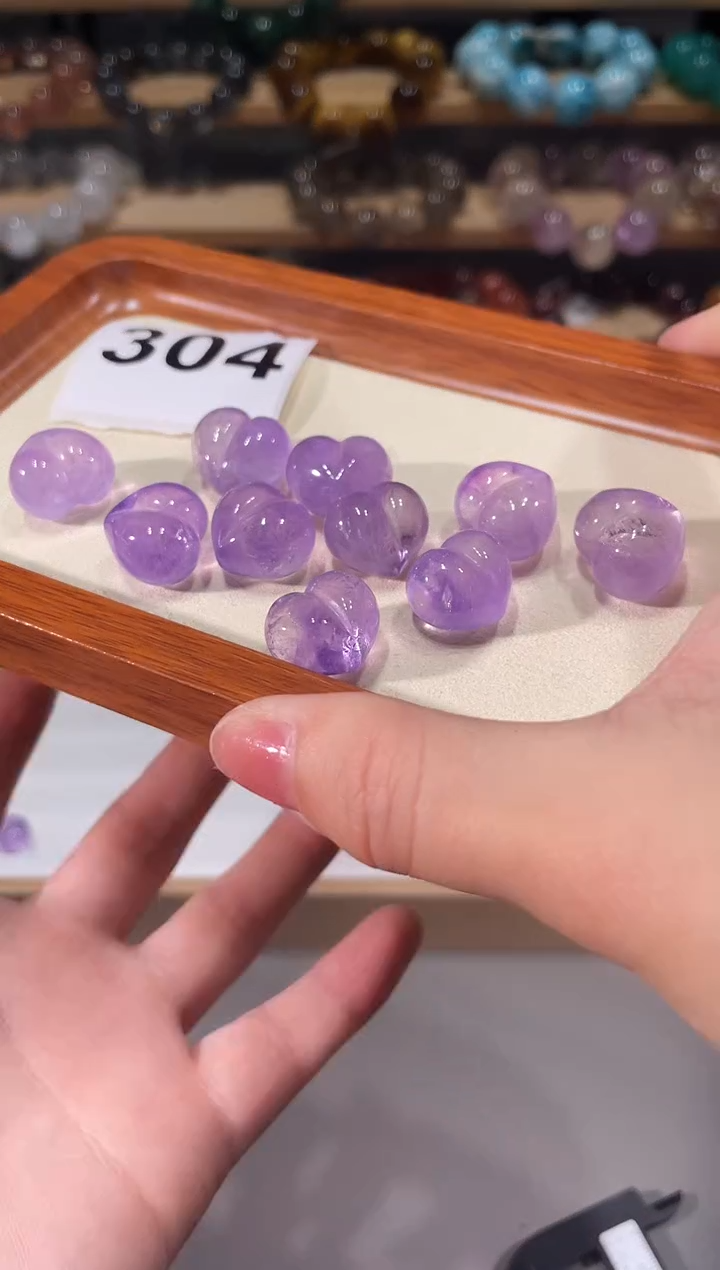 未镶嵌手链水晶A304紫水晶爱心多样性发一