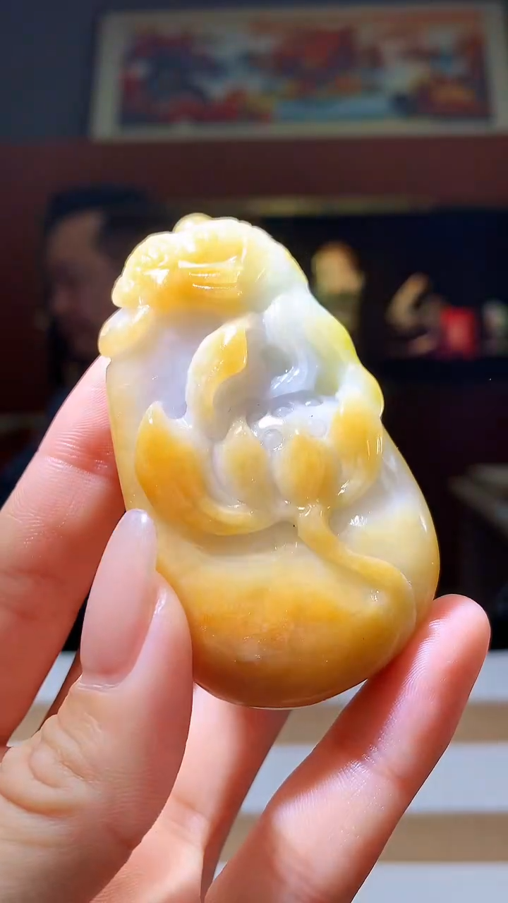 【闪购商品】定制翡翠未镶嵌1034hm-毛货挂件19