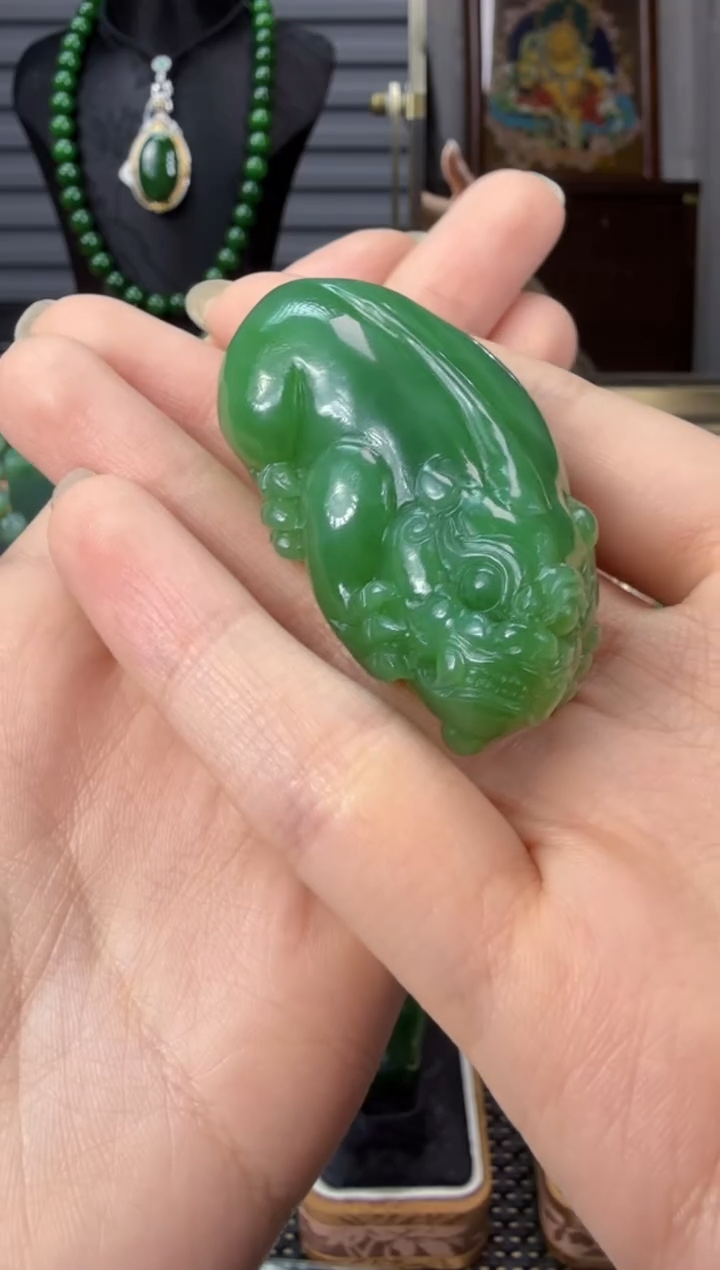 【闪购商品】和田玉（碧玉）吊坠(不含链)未镶嵌 