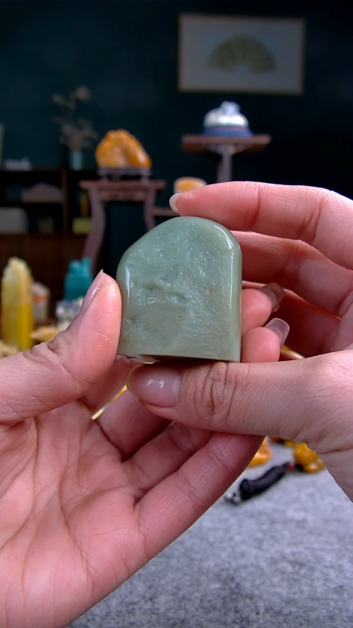 【闪购商品】印度石艾叶绿原石3.3*2.4*4.3