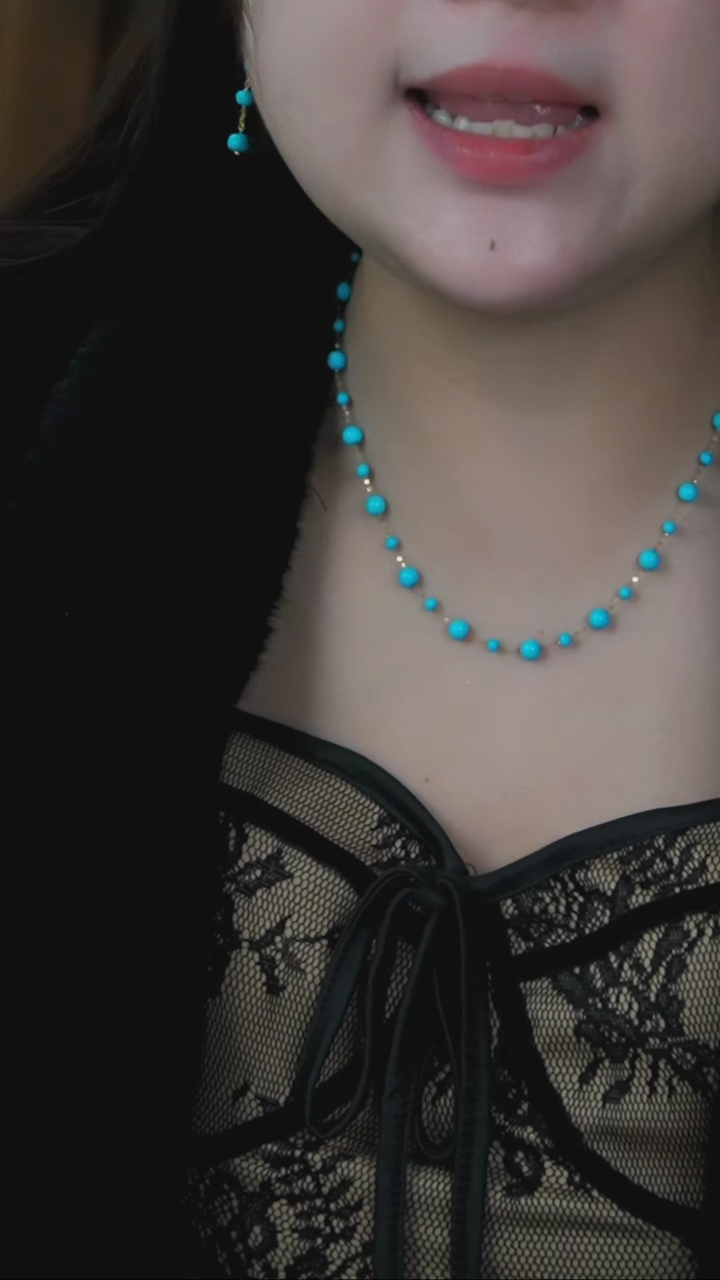 【闪购商品】绿松石项链18K金镶嵌发货一件